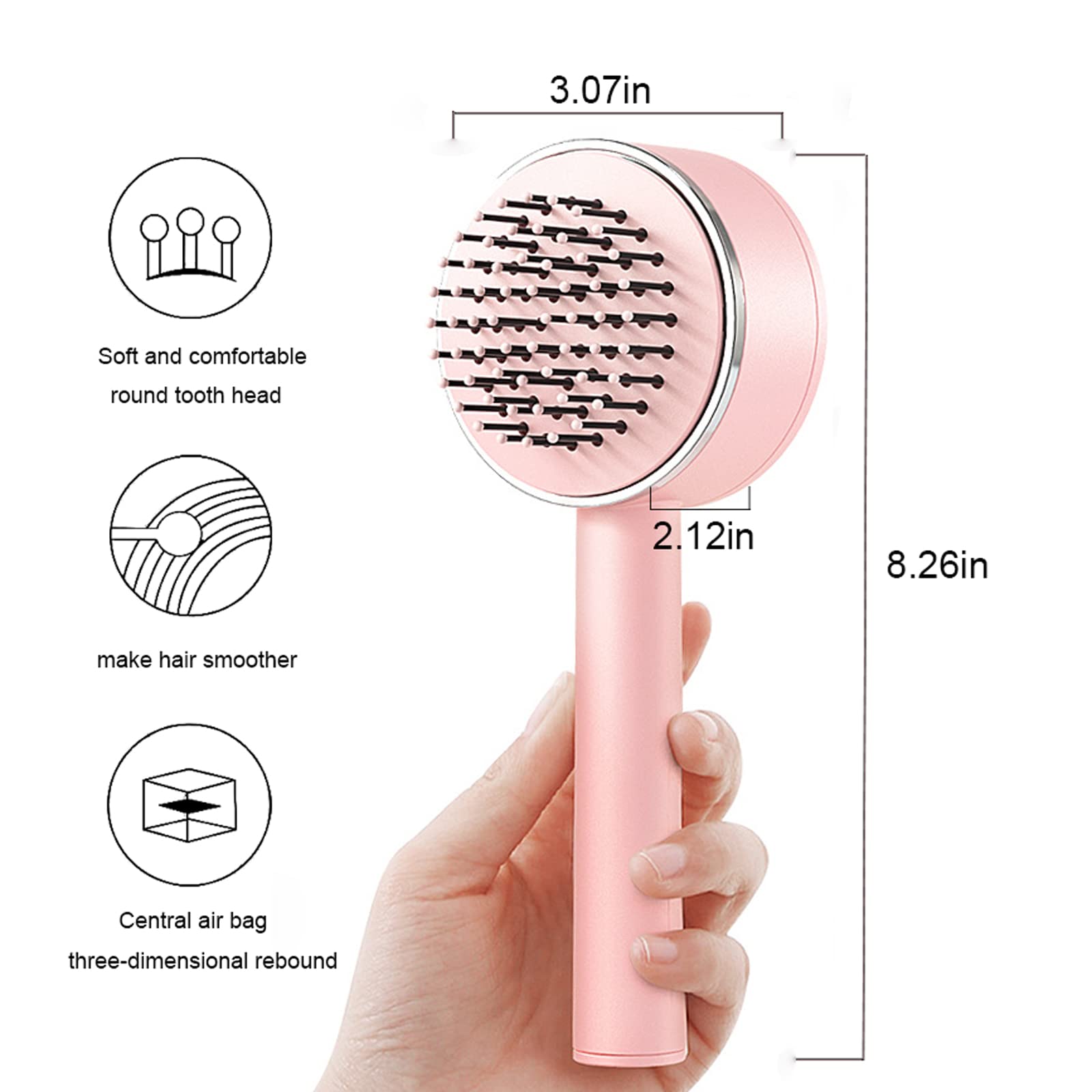 Brosse à cheveux autonettoyante &massante ⭐️⭐️⭐️⭐️⭐️ 4.95 (127 reviews)