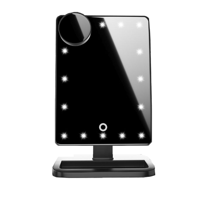 Miroir multifonction 3-en-1 & grossissant x10 et éclairage LED
