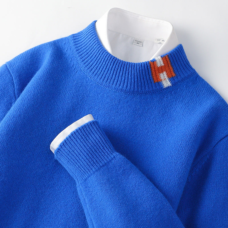 Pull jacquard décontracté