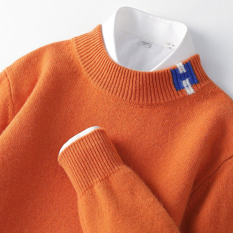 Pull jacquard décontracté